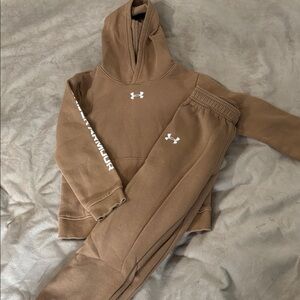 Under Armour Kids Tan Hoodie and Joggers Set
